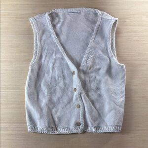 Abercrombie & Fitch Knit Vest Women’s Medium White